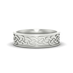 Load image into Gallery viewer, celtic-mens-wedding-ring-in-white-gold-fdm8569bsleep-nl-wg