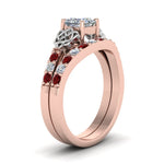 Load image into Gallery viewer, celtic-princess-cut-diamond-wedding-ring-set-with-ruby-in-rose-gold-FDENS2255B1PRGRUDRANGLE2-NL-RG_bdafdd6f-f82b-4e08-ae48-d70ceced2dbc?v=1757057000