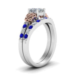 Load image into Gallery viewer, celtic-princess-cut-diamond-wedding-ring-set-with-sapphire-in-white-gold-FDENS2255B1PRGSABLANGLE2-NL-WG?v=1757056922