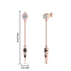 Load image into Gallery viewer, chain-drop-dangle-earring-with-black-diamond-in-rose-gold-FDEAR8456GBLACKANGLE1-NL-RG