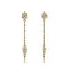 Load image into Gallery viewer, chain-drop-diamond-dangle-earring-in-yellow-gold-FDEAR8456ANGLE1-NL-YG