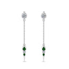 Load image into Gallery viewer, chain-drop-diamond-dangle-earring-with-emerald-in-white-gold-FDEAR8456GEMGRANGLE1-NL-WG