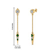 Load image into Gallery viewer, chain-drop-diamond-dangle-earring-with-emerald-in-yellow-gold-FDEAR8456GEMGRANGLE1-NL-YG