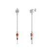 Load image into Gallery viewer, chain-drop-diamond-dangle-earring-with-orange-sapphire-in-white-gold-FDEAR8456GSAORANGLE1-NL-WG