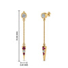 Load image into Gallery viewer, chain-drop-diamond-dangle-earring-with-pink-sapphire-in-yellow-gold-FDEAR8456GSADRPIANGLE1-NL-YG