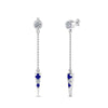 Load image into Gallery viewer, chain-drop-diamond-dangle-earring-with-sapphire-in-white-gold-FDEAR8456GSABLANGLE1-NL-WG