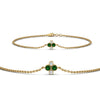 Load image into Gallery viewer, chain-four-daimond-stacking-bracelet-with-emerald-in-FDBRC9628GEMGRANGLE2-NL-YG