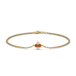 Load image into Gallery viewer, chain-four-daimond-stacking-bracelet-with-orange-sapphire-in-FDBRC9628GSAORANGLE2-NL-YG