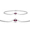 Load image into Gallery viewer, chain-four-daimond-stacking-bracelet-with-pink-sapphire-in-FDBRC9628GSADRPIANGLE2-NL-WG