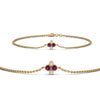 Load image into Gallery viewer, chain-four-daimond-stacking-bracelet-with-pink-sapphire-in-FDBRC9628GSADRPIANGLE2-NL-YG
