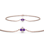 Load image into Gallery viewer, chain-four-daimond-stacking-bracelet-with-purple-topaz-in-FDBRC9628GVITOANGLE2-NL-RG