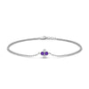 Load image into Gallery viewer, chain-four-daimond-stacking-bracelet-with-purple-topaz-in-FDBRC9628GVITOANGLE2-NL-WG