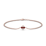 Load image into Gallery viewer, chain-four-daimond-stacking-bracelet-with-ruby-in-FDBRC9628GRUDRANGLE2-NL-RG