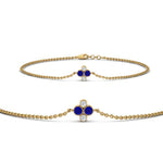 Load image into Gallery viewer, chain-four-daimond-stacking-bracelet-with-sapphire-in-FDBRC9628GSABLANGLE2-NL-YG