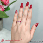 Load image into Gallery viewer, channel-princess-cut-diamond-wedding-band-1-carat-with-pink-sapphire-in-18k-yellow-gold-FD8382-1.00-CT-FANCY1-NL-YG