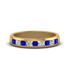 Load image into Gallery viewer, channel-round-diamond-wedding-band-with-blue-sapphire-in-14K-yellow-gold-FDMR1098GSABL-NL-YG.jpg