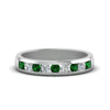 Load image into Gallery viewer, channel-round-diamond-wedding-band-with-emerald-in-14K-white-gold-FDMR1098GEMGR-NL-WG.jpg