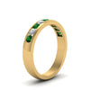 Load image into Gallery viewer, channel-round-diamond-wedding-band-with-emerald-in-14K-yellow-gold-FDMR1098GEMGRANGLE2-NL-YG.jpg