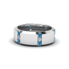 Load image into Gallery viewer, channel-set-3-stone-diamond-mens-wedding-band-anniversary-ring-with-Ice-blue-topaz-in-14K-white-gold-FDM8113BGICBLTO-NL-WG.jpg