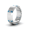 Load image into Gallery viewer, channel-set-3-stone-diamond-mens-wedding-band-anniversary-ring-with-Ice-blue-topaz-in-14K-white-gold-FDM8113BGICBLTOANGLE2-NL-WG.jpg