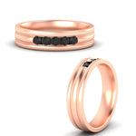 Load image into Gallery viewer, channel-set-5-stone-black-diamond-mens-engagement-ring-in-rose-gold-fdm1212gblackangle3-nl-rg