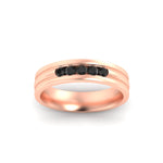 Load image into Gallery viewer, channel-set-5-stone-black-diamond-mens-engagement-ring-in-rose-gold-fdm1212gblackangle5-nl-rg