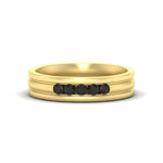 Load image into Gallery viewer, channel-set-5-stone-black-diamond-mens-engagement-ring-in-yellow-gold-fdm1212gblack-nl-yg