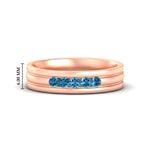 Load image into Gallery viewer, channel-set-5-stone-blue-topaz-mens-engagement-ring-in-rose-gold-fdm1212gicblto-nl-rg-hw