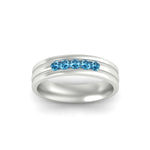 Load image into Gallery viewer, channel-set-5-stone-blue-topaz-mens-engagement-ring-in-white-gold-fdm1212gicbltoangle5-nl-wg