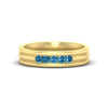 Load image into Gallery viewer, channel-set-5-stone-blue-topaz-mens-engagement-ring-in-yellow-gold-fdm1212gicblto-nl-yg