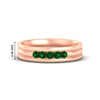 Load image into Gallery viewer, channel-set-5-stone-emerald-mens-engagement-ring-in-rose-gold-fdm1212gemgr-nl-rg-hw