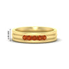 Load image into Gallery viewer, channel-set-5-stone-orange-sapphire-mens-engagement-ring-in-yellow-gold-fdm1212gsaor-nl-yg-hw