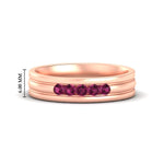 Load image into Gallery viewer, channel-set-5-stone-pink-sapphire-mens-engagement-ring-in-rose-gold-fdm1212gsadrpi-nl-rg-hw