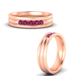Load image into Gallery viewer, channel-set-5-stone-pink-sapphire-mens-engagement-ring-in-rose-gold-fdm1212gsadrpiangle3-nl-rg