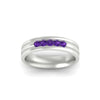 Load image into Gallery viewer, channel-set-5-stone-purple-amethyst-mens-engagement-ring-in-white-gold-fdm1212gvitoangle5-nl-wg