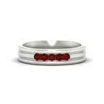 Load image into Gallery viewer, channel-set-5-stone-ruby-mens-engagement-ring-in-white-gold-fdm1212grudr-nl-wg