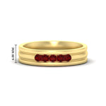 Load image into Gallery viewer, channel-set-5-stone-ruby-mens-engagement-ring-in-yellow-gold-fdm1212grudr-nl-yg-hw