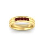 Load image into Gallery viewer, channel-set-5-stone-ruby-mens-engagement-ring-in-yellow-gold-fdm1212grudrangle5-nl-yg