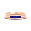 Load image into Gallery viewer, channel-set-5-stone-sapphire-mens-engagement-ring-in-rose-gold-fdm1212gsabl-nl-rg