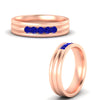 Load image into Gallery viewer, channel-set-5-stone-sapphire-mens-engagement-ring-in-rose-gold-fdm1212gsablangle3-nl-rg