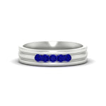 Load image into Gallery viewer, channel-set-5-stone-sapphire-mens-engagement-ring-in-white-gold-fdm1212gsabl-nl-wg