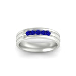 Load image into Gallery viewer, channel-set-5-stone-sapphire-mens-engagement-ring-in-white-gold-fdm1212gsablangle5-nl-wg