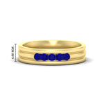 Load image into Gallery viewer, channel-set-5-stone-sapphire-mens-engagement-ring-in-yellow-gold-fdm1212gsabl-nl-yg-hw