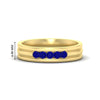 Load image into Gallery viewer, channel-set-5-stone-sapphire-mens-engagement-ring-in-yellow-gold-fdm1212gsabl-nl-yg-hw