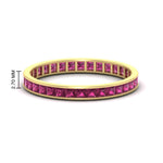 Load image into Gallery viewer, channel-set-eternity-pink-sapphire-band-1-carat-in-yellow-gold-FDEWB160PRBGSADRPI-1.00CT-NL-YG-HW.jpg?v=1766128413