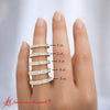 Load image into Gallery viewer, channel-set-eternity-princess-diamond-band-in-yellow-gold-FDEWB160PRB-size-chart-logo