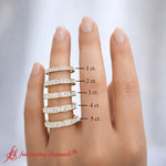 Load image into Gallery viewer, channel-set-eternity-princess-diamond-band-in-yellow-gold-FDEWB160PRB-size-chart-logo