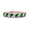 Load image into Gallery viewer, cheap-marquise-stack-diamond-band-with-emerald-in-rose-gold-FD9726BGEMGR-NL-RG.jpg
