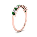 Load image into Gallery viewer, cheap-marquise-stack-diamond-band-with-emerald-in-rose-gold-FD9726BGEMGR-NL-RG.jpg