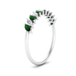 Load image into Gallery viewer, cheap-marquise-stack-diamond-band-with-emerald-in-white-gold-FD9726BGEMGR-NL-WG.jpg